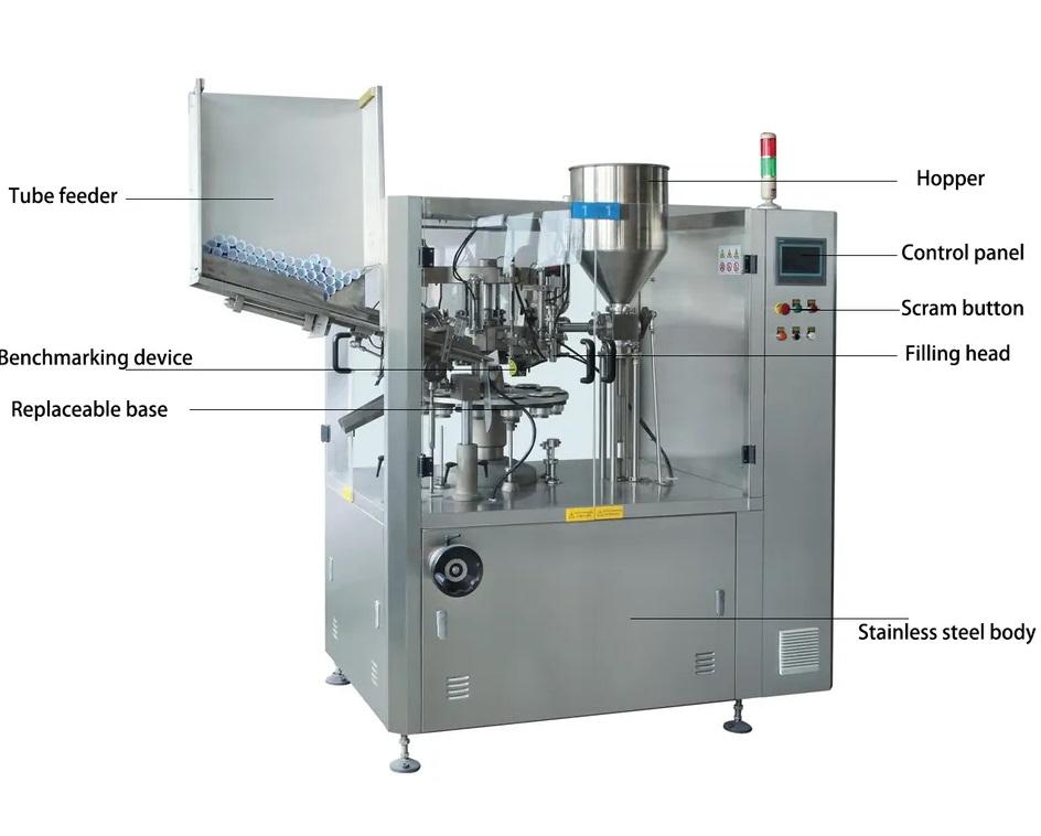 tube filling machine parts